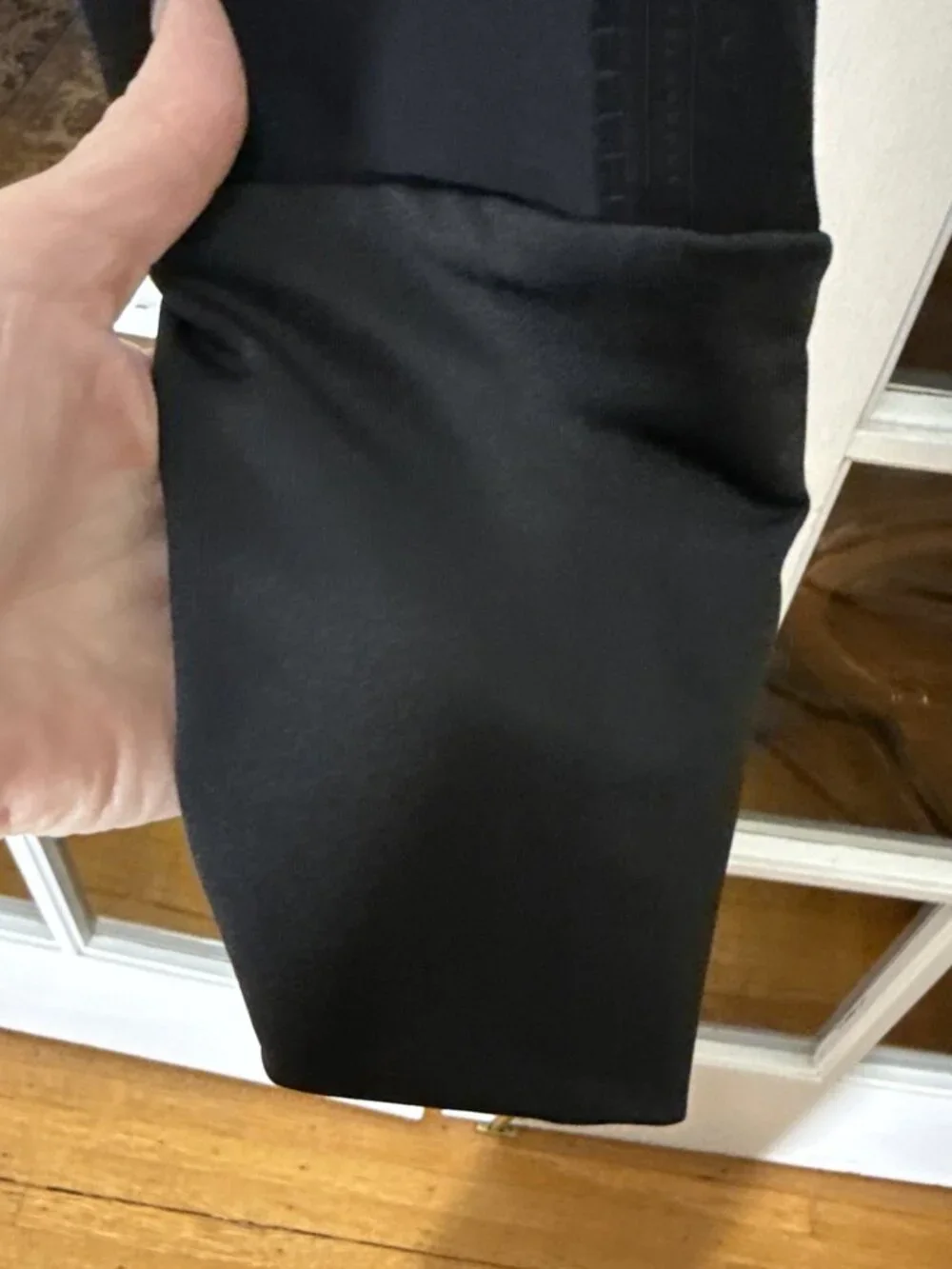 Dublin Riding Pants Wmn 24 Slender Black Solid Knee Patches Stretch Cotton NEW